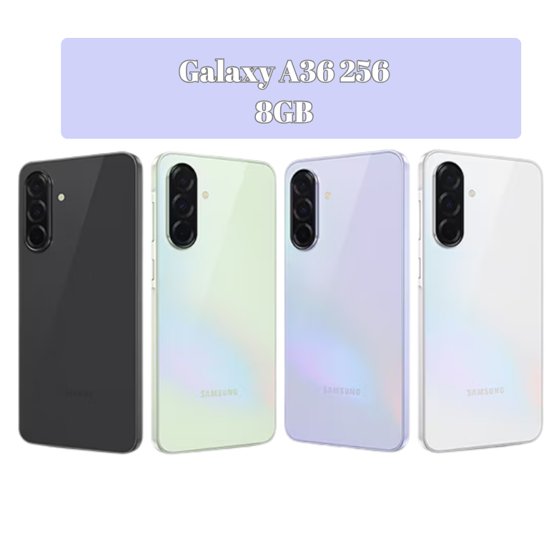 رنگهای متنوع گوشی Samsung Galaxy A36 – مشکی، سفید، آبی، بنفش